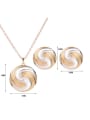 thumb Alloy Imitation-gold Plated Fashion Round Two Pieces Jewelry Set 3