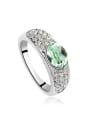 thumb Simple Cubic Shiny austrian Crystals Alloy Ring 2