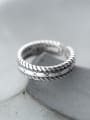 thumb Personality Open Design Geometric Shaped S925 Silver Ring 0