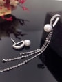 thumb Freshwater Pearl Tassels Asymmetrical drop earring 0