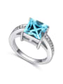 thumb Simple Square austrian Crystal Alloy Ring 3