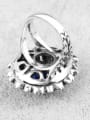 thumb Elegant Crystals Silver Plated Alloy Ring 3