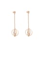thumb Titanium With Rose Gold Plated Personality Geometric Drop Earrings 0