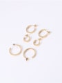 thumb Titanium With Gold Plated Simplistic Round Clip On Earrings 2