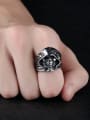 thumb Punk style Skull Titanium Ring 1