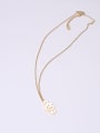 thumb Titanium With Gold Plated Personality Irregular Necklaces 3