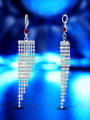 thumb Beautiful Long Fashion White Gold Plated Drop Earrings 2