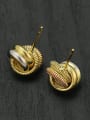 thumb Copper Alloy Multi-Gold Plated Fashion Personalized Hollow stud Earring 2