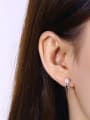 thumb Women Elegant Triangle Zircon Earrings 1
