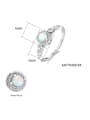 thumb 925 Sterling Silver With Opal  Simplistic Round Band Rings 4
