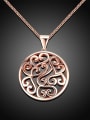 thumb Personality Platinum Plated Tree Vine Shaped Necklace 2