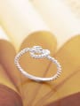 thumb Twisted Silver Wedding Accessories Fashion Ring 1