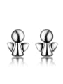 thumb Little Simple Angel 925 Sterling Silver Stud Earrings 0