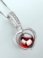 thumb Valentine's Day Gift Heart Red Crystal Pendant 2