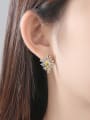 thumb Copper With Platinum Plated Fashion Flower Stud Earrings 1