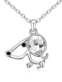 thumb Personalized Zodiac Dog austrian Crystals Pendant Alloy Necklace 1