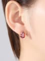 thumb AAA zircon drop-shaped ear studs 1