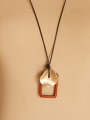 thumb Retro Style Hollow Square Shaped Necklace 0