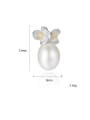 thumb Sterling Silver 8-9mm natural pearl simple Flower Stud 2