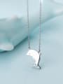 thumb 925 Sterling Silver With Silver Plated Simplistic Fish Necklaces 0