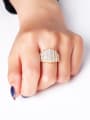 thumb Copper With Cubic Zirconia Trendy Geometric Rings 1