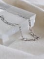 thumb 925 Sterling Silver With Platinum Plated Simplistic Smooth Chain Bracelets 2