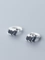 thumb 925 Sterling Silver With Silver Plated Personality Geometric Clip On Earrings 2
