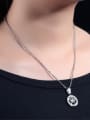 thumb Personalized Hollow Moon Sun Titanium Lovers Necklace 1