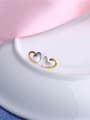 thumb Exquisite Double Color Heart Shaped Stud Earrings 1