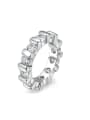 thumb Simple Style Zircons White Gold Plated Ring 0