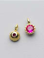 thumb 925 Sterling Silver With 18k Gold Plated Cute Round Charms 2