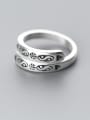 thumb Personality Open Design Geometric Shaped S925 Silver Ring 0