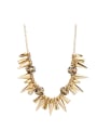 thumb Fashion Rivets-Shaped Zircon Western Style Alloy Necklace 0
