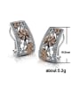 thumb Copper With Platinum Plated Punk Flower Stud Earrings 1