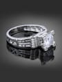thumb Fashion Cubic White Zircon Copper Wedding Ring 2