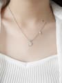 thumb Pure silver bead chain round brand zircon necklaces 1