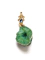thumb Exaggerated Natural Green Crystal Geode Earring 0