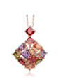 thumb Copper inlaid AAA colorful Zircon Necklace 0