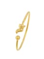 thumb Copper Alloy 24K Gold Plated Simple style Fox Opening Bangle 0