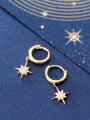 thumb 925 Sterling Silver With Cubic Zirconia Simplistic Star Earrings 3