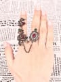 thumb Retro style AAA Resin Crystals Hollow Flowery Rings 1