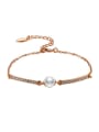 thumb Fashion Rose Gold Plated Artificial Pearl Bracelet 0