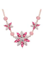 thumb Fashion Flowery Pendant austrian Crystals Alloy Necklace 3