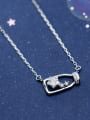 thumb 925 Sterling Silver With Silver Plated Personality Hollow Milk Bottle Flower Necklaces 3