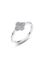 thumb Trendy leaf Shaped Platinum Plated Copper Ring 0