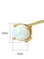 thumb Sterling Silver Color opal Mini studs earring 3