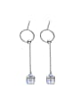 thumb S925 Silver Square-shaped threader earring 0