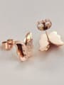 thumb Fashion Butterfly Rose Gold Plated Stud Earrings 2