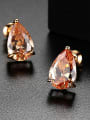 thumb AAA zircon drop-shaped ear studs 3