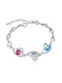 thumb Exquisite Hollow Hearts Cubic austrian Crystals Alloy Bracelet 0